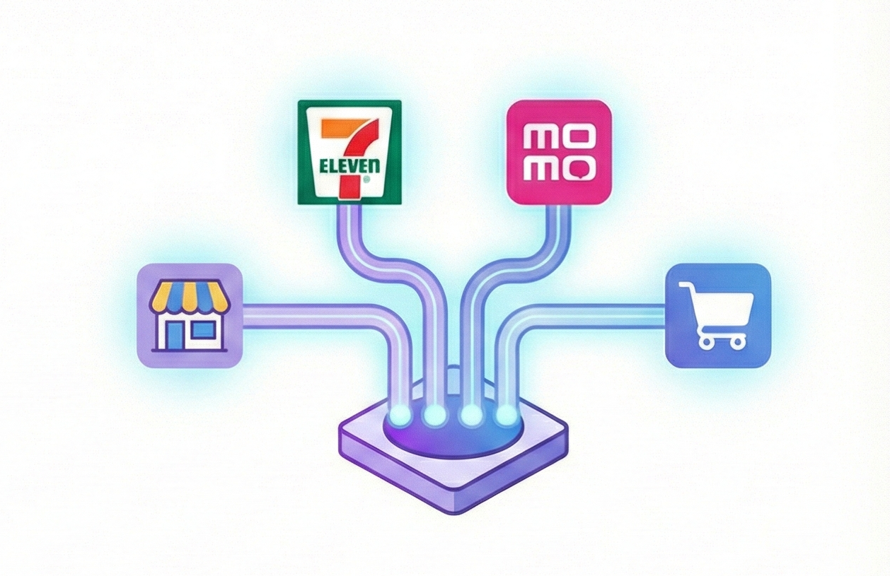 支援全台主流通路示意圖